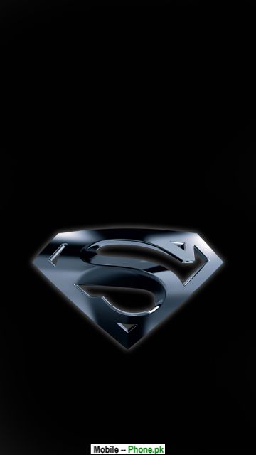 Black superman logo Wallpaper for Mobile