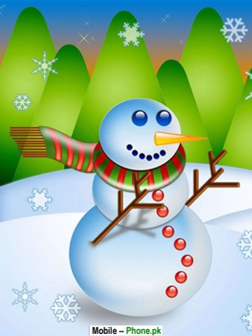cute_christmas_snowman_holiday_mobile_wallpaper.jpg