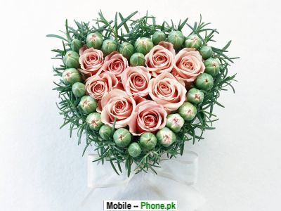 wallpapers of flowers for mobile. Guldasta flowers heart