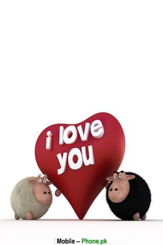 Love Wallpaper Mobile on Love Animated Cartoons 3d Graphics Mobile Wallpaper Jpg