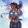 3D girl with gun 3D Graphics 176x220