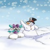 funny snowman Holiday 320x480