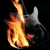 fire guitar Music 320x480
