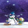 happy snowman Holiday 320x480
